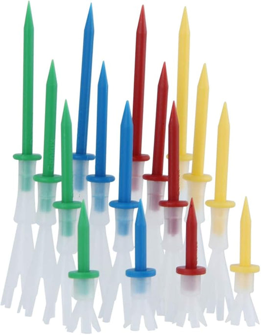 ABOOFAN 16pcs Golf Tees Portable Useful Practical 4 More Yards Plastic Golf Tees 4 More Yards for Outside Home
