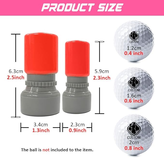 ORYG Custom Golf Ball Stamp - Personalized Long Lasting Golf Ball Marker with Ink Bottle - Easy Markings, Unique Golf Accessories Gift for Enthusiasts