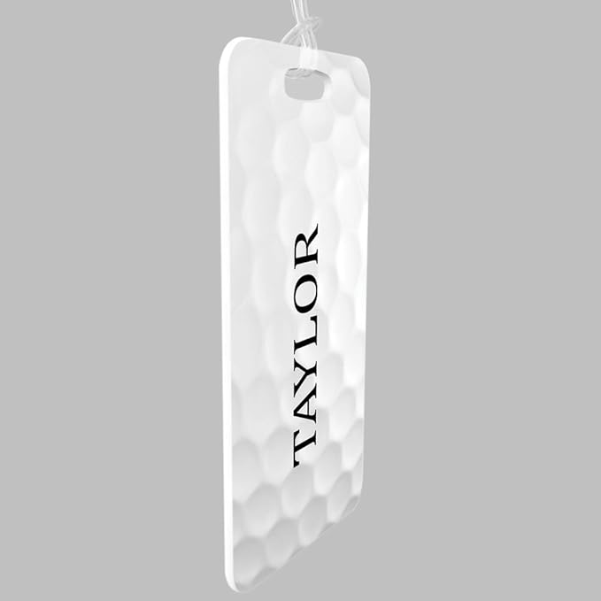ChalkTalkSPORTS Golf Luggage Tag | Personalized Golf Ball Graphic | Small