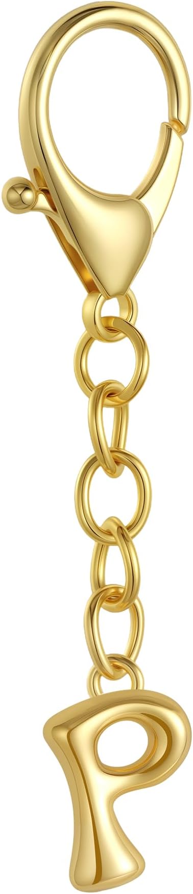 Bubble Gold Letter Bag Charms for Women, Cute Initial Keychain for Handbags, Purse Charms Birthday Christmas Gifts