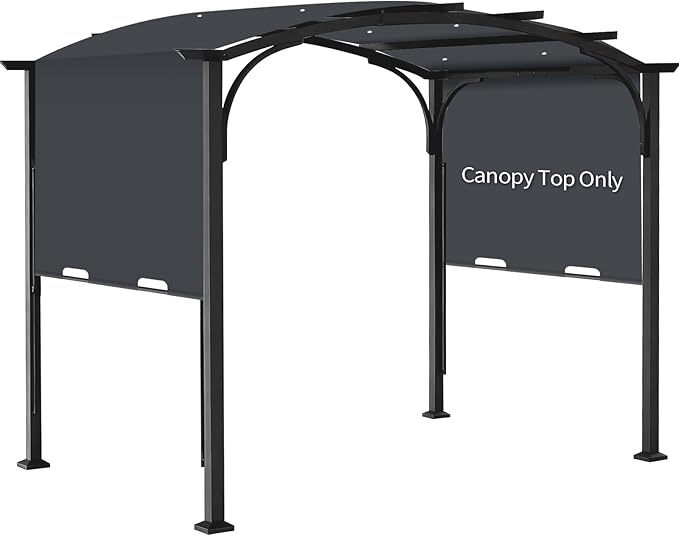 slashome 200 x 103 Pergola Replacement Canopy, Fits L-PG152PST-B, Dark Gray | by SLASHOME