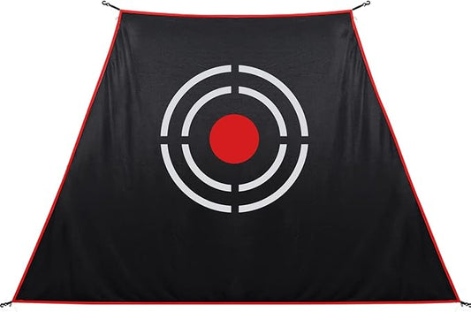 Golf Target Cloth - Heavy Duty Impact Screen for Golf Nets, Indoor/Outdoor Practice Hitting Training Aid with S-Hooks