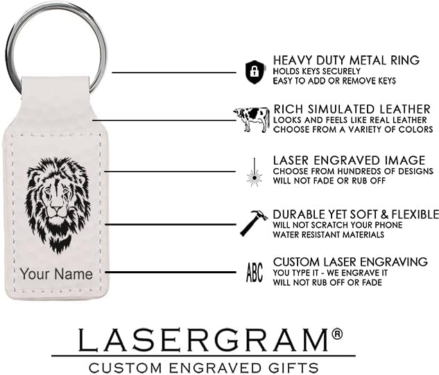 LaserGram Rectangle Keychain, Disc Golf, Personalized Engraving Included