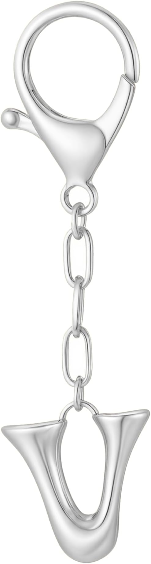 Gold Bubble Initial Keychain Charm for Women Chunky Bag Purse Charms A-Z Letter Key Chains for Handbag Accessories