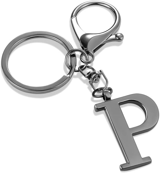 LAXPICOL Gold Letter A-Z Keychain for Women Bag Charms Purse Charms For Handbags Metal Alphabet Initial Letter Keychain