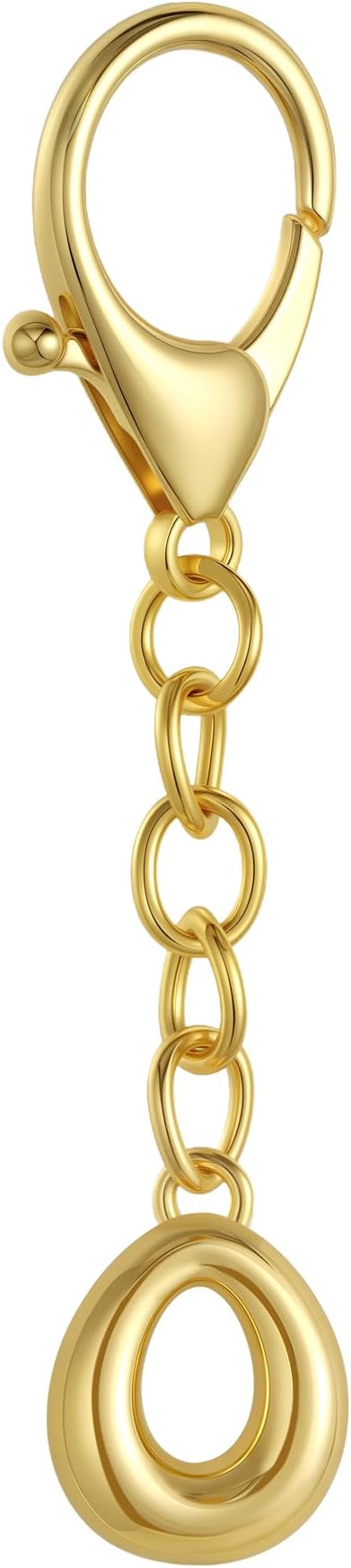 Bubble Gold Letter Bag Charms for Women, Cute Initial Keychain for Handbags, Purse Charms Birthday Christmas Gifts