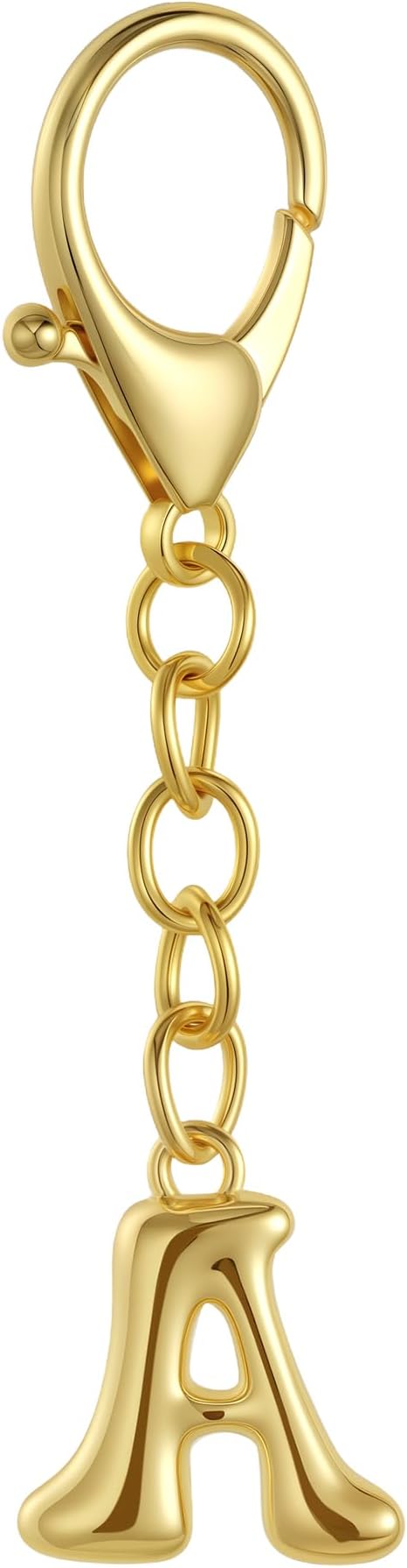 Bubble Gold Letter Bag Charms for Women, Cute Initial Keychain for Handbags, Purse Charms Birthday Christmas Gifts