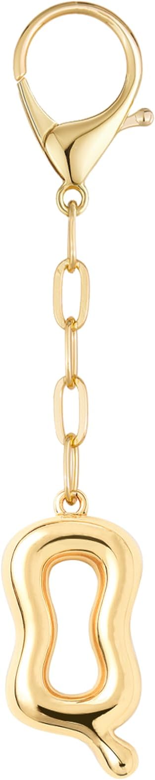 Initial Bag Charms, Bubble Letter Charm for Handbags, Cute Keychain with Letter, Initial Bag Charms for Women