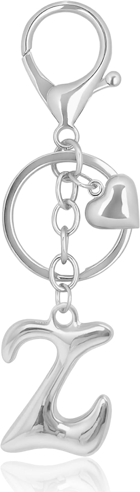 Gold Bubble Heart, Cherry, Bow & More Designs Letter Initial Keychain Bag Charms – Cute Purse Charms for Handbags