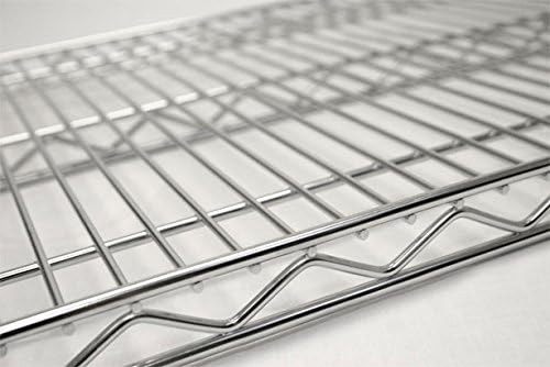 Omega Shelving Storage | 2 Tier Starter Shelving Unit 24" Deep x 30" Wide x 36" High - 800 lb Weight Capacity per Shelf, Adjustable Wire Shelving, Tool-Free Assembly |Chrome Shelving