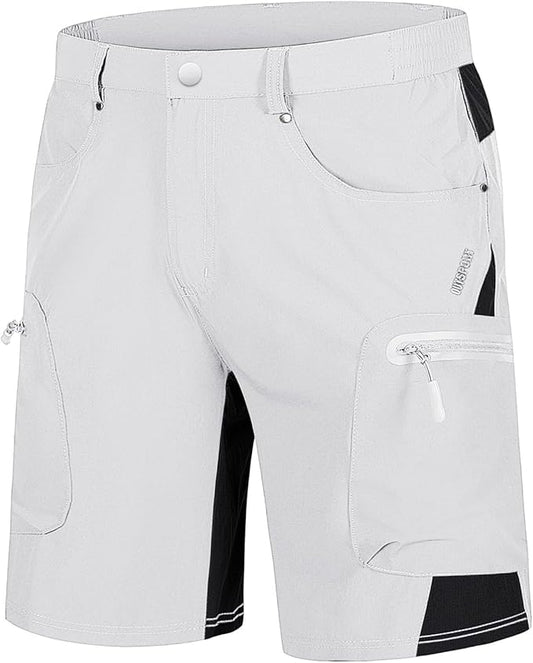 TACVASEN Men's Hiking Cargo Shorts 10" with Zipper Pockets Quick Dry Casual Stretch Golf Work Short Outdoor Summer