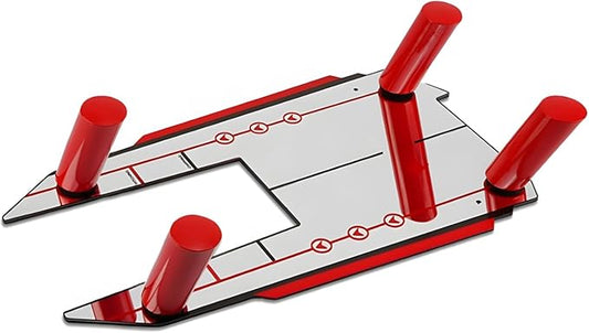 Professional Golf Putting Aid, Alignment Mirror and Acrylic Practice Mat with Swing Path Guides and Stroke Corrector for Home Or Outdoor Use