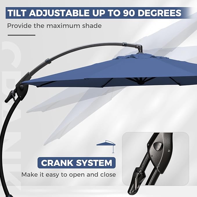 Grand patio 12FT Round Cantilever Umbrella - Image 4