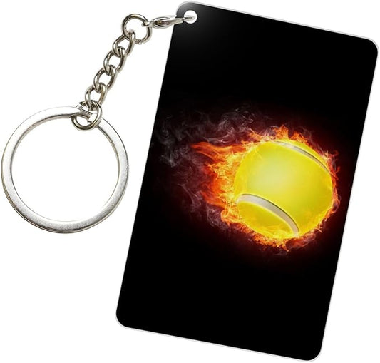 Golf Keychains Rectangular Acrylic Keychain Daily Key Ring Car Key Fob Holder 2X3 Inch