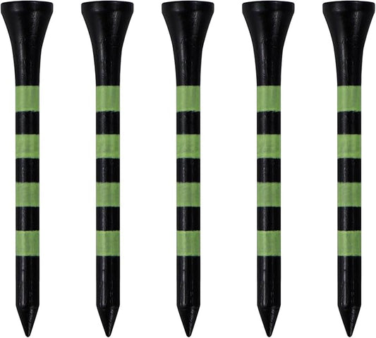 Wooden Golf Tees 3-1/4", 2-3/4", 2-1/8", 1-1/2" Available, 100 Count (Natural Color, White, Black, Blue, Red, Green, Yellow, Pink, Orange)