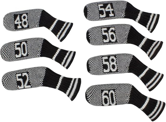 Scott Edward 10 Pcs Golf Club Head Covers for Irons Cuteness Basically Socks Shape Washable Durable Golf Club Head Protector Double Sided Knit Suitable for Most Brands