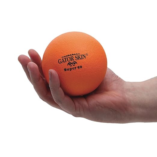 S&S Worldwide Gator Skin Super 90 Balls. 3.5" PU Coated Foam Balls in Assorted Colors, Soft No-Sting Balls are Great for Indoor Baseball/Softball, Floor Hockey Ball, and PE Games. Set of 6.
