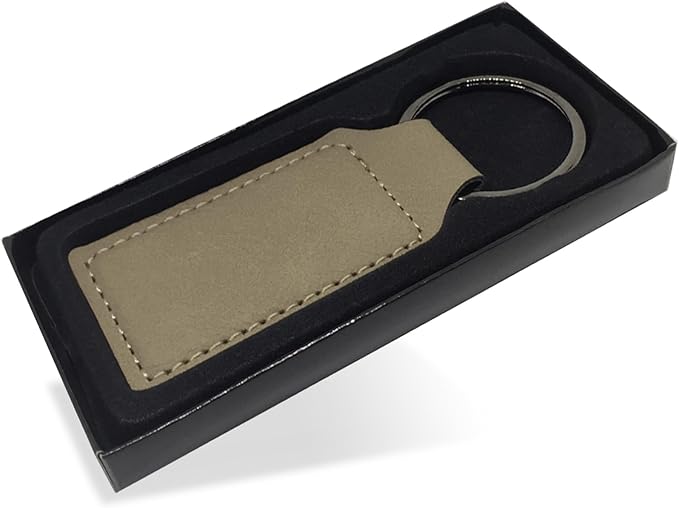 LaserGram Rectangle Keychain, Golfer Golfing, Personalized Engraving Included
