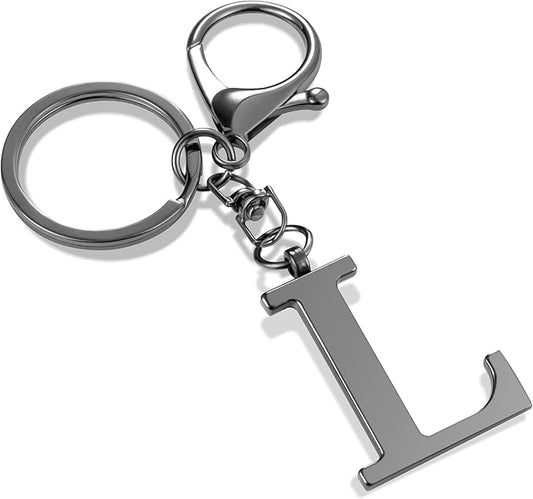 LAXPICOL Gold Letter A-Z Keychain for Women Bag Charms Purse Charms For Handbags Metal Alphabet Initial Letter Keychain
