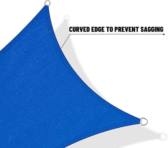 SUNNY GUARD 10' x 10' x 10' Triangle Shade Sail 95% UV Block Outdoor Canopy | - Image 7