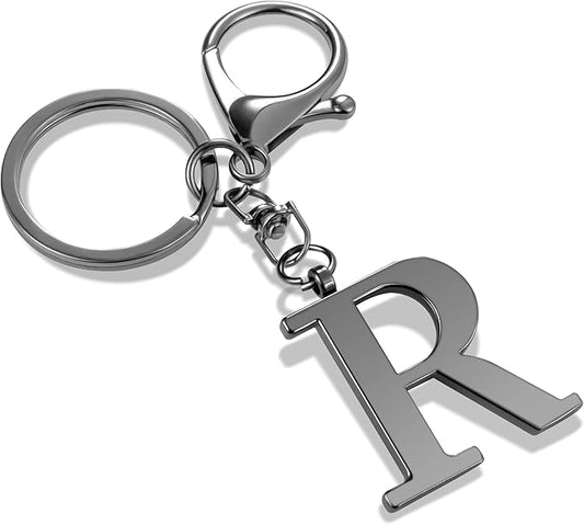 LAXPICOL Gold Letter A-Z Keychain for Women Bag Charms Purse Charms For Handbags Metal Alphabet Initial Letter Keychain