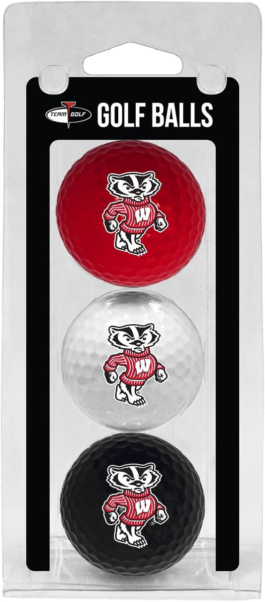 Team Golf NCAA Regulation Size Golf Balls, 3 Pack, Full Color Durable Team Imprint
