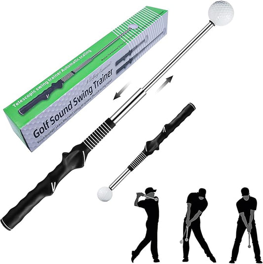 Retractable Golf Swing Training Aid - Golf Swing Trainer, Portable Grip Trainer for Indoor & Outdoor Practice, Improving Strength