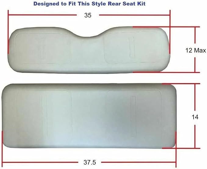Huskey Parts Company 4PCS Brown Golf Cart Seat Cover Diamond Stitching for EZGO Valor/TXT 2014-2022, Marine Grade Vinyl, Custom Fit, Staple On