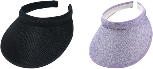 Cloth Covered Slip-On Visor for Women, Adjustable Cap Sports Sun Visors for Men