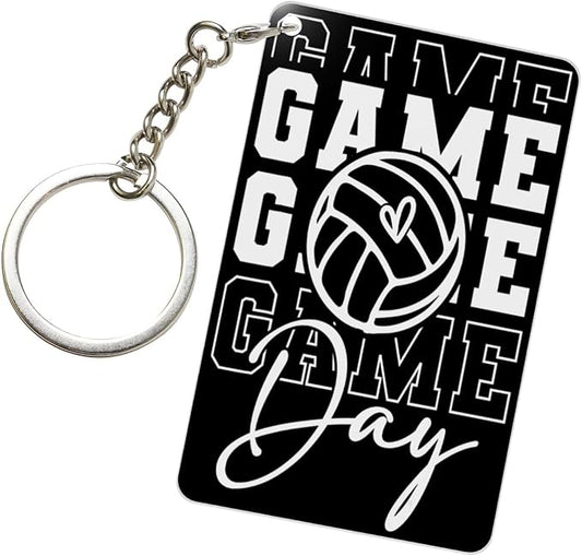 Keychain - Rectangular Acrylic Keychain Daily Key Ring Car Key Fob Holder 2X3 Inch
