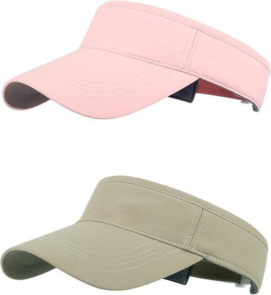Sun Visor Hat Breathable Visors Sport Golf Visor Adjustable Velcro Sun Cap UV Performance Hats for Women Men