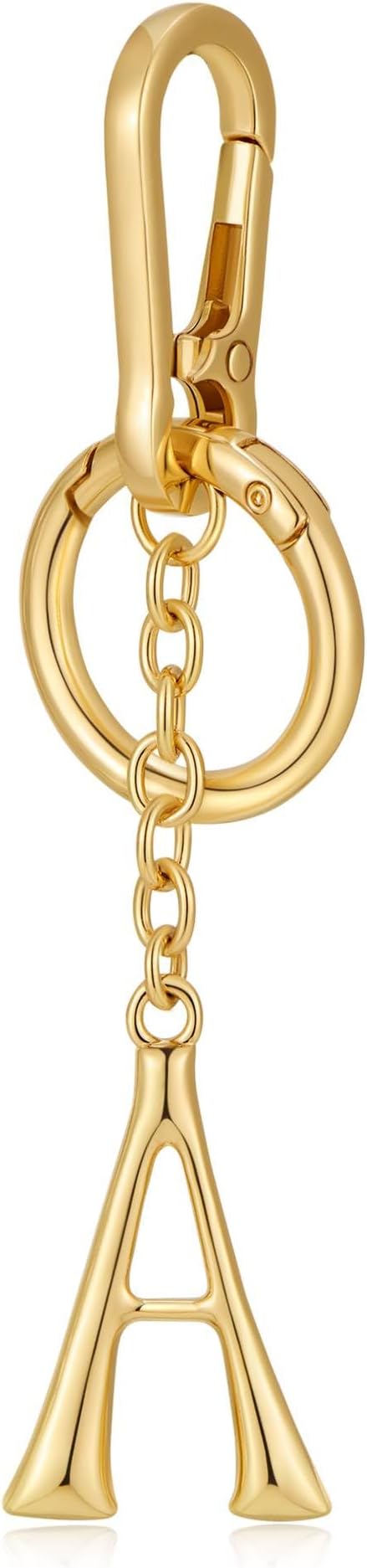 Gold Initial Keychain For Women Cute Bubble Letter Keychains Initial Bag Charm Personalized Keychain Accessories Gift