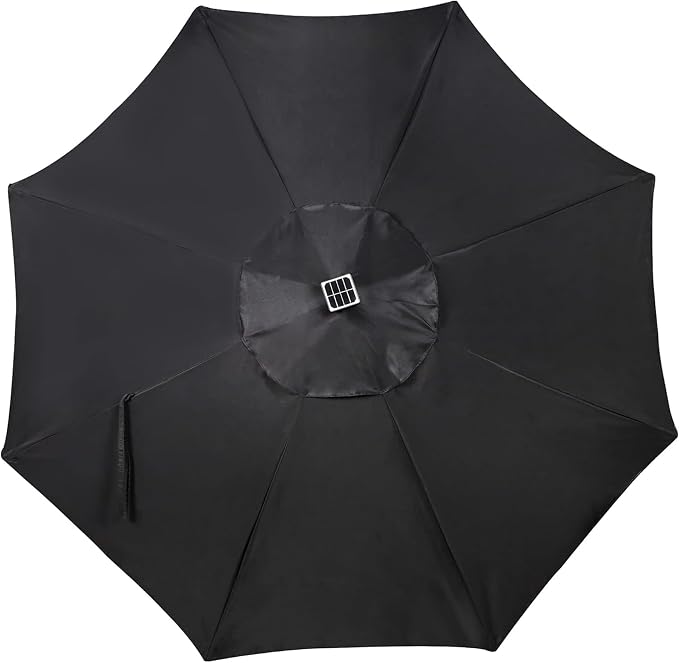 9 ft Solar Umbrella, 32 LED Lighted Patio Umbrella, Table Market Umbrella - Image 4