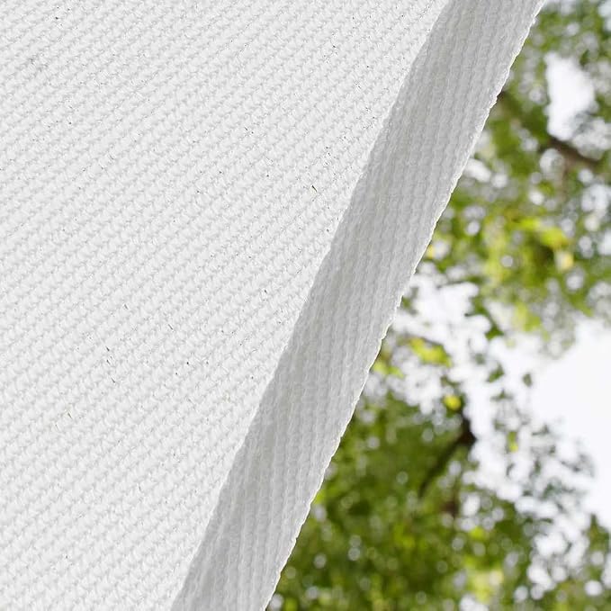 Amgo Custom Size 13' x 21' White Rectangle Square Sun Shade Sail UPF50+ - Image 9