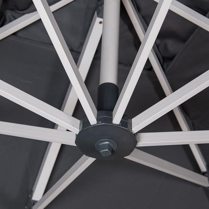 Cantilever Patio Umbrella with Cross Base and Cover Included - Image 7