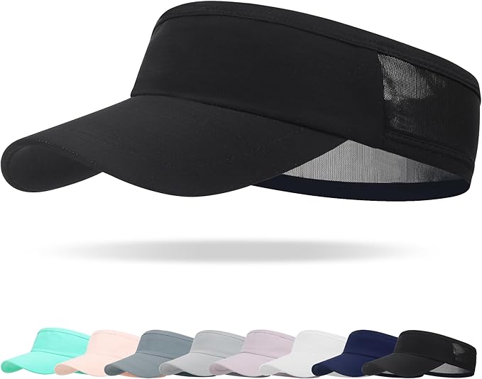 HH HOFNEN Sports Sun Visor Cooling Lightweight Stretchy Packable Running Golf Visor Hat for Men Women
