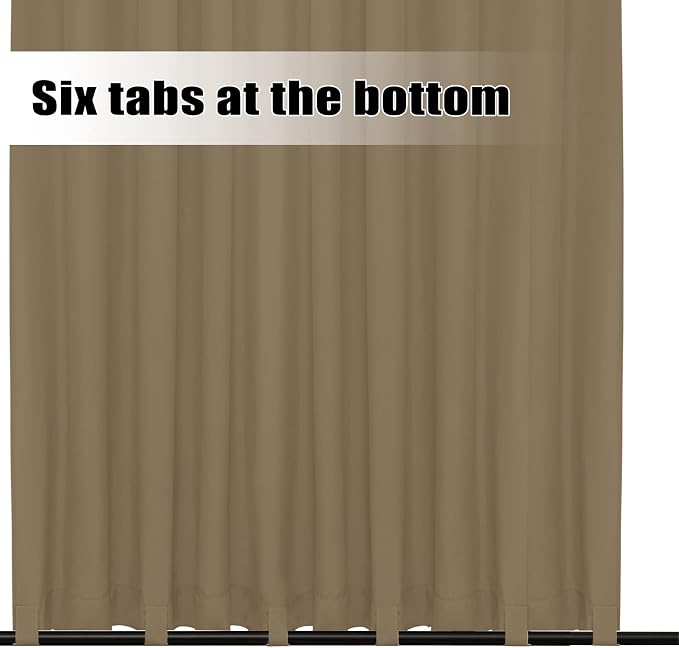 Easy-Going Outdoor Curtains for Patio 1 Panel, 150x96 inch, Khaki | Waterproof - Image 4