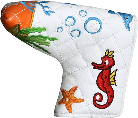 Golf Head Covers Blade Putter Cover Headcover Magnetic Closure Embroidered Fit for Most Brands Scotty Cameron Odyssey Blade Taylormade Ping ect.
