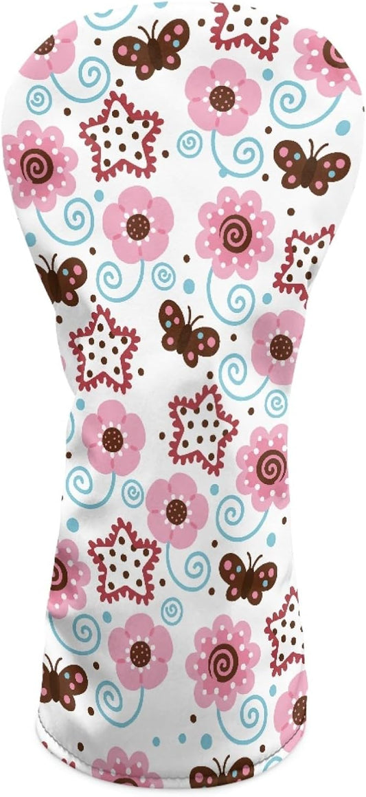 Golf Club Head Covers for Club Protective, Waterproof PU Leather Driver Fairway Wood Hybrid Head Cover