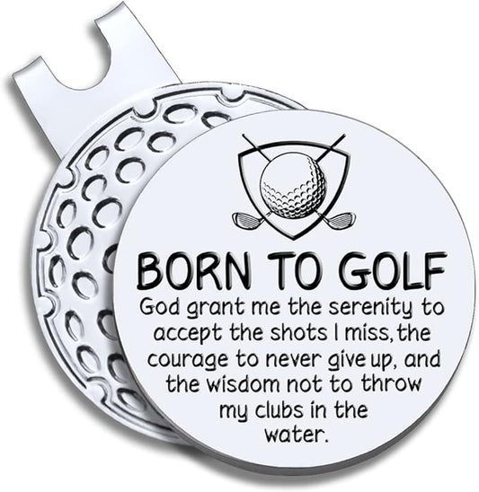 Men Golf Ball Marker with Magnetic Hat Clip, Funny Golf Accessories Gifts for Men, Novelty Birthday Gifts for Male Golfer Fan