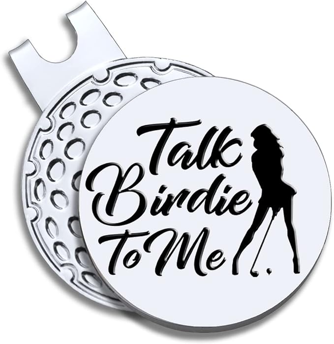 Strong Woman Golfer Ball Marker with Magnetic Hat Clip, Funny Golf Accessories Gifts for Proud Women, Novelty Birthday Gifts for Women Golfer Fan