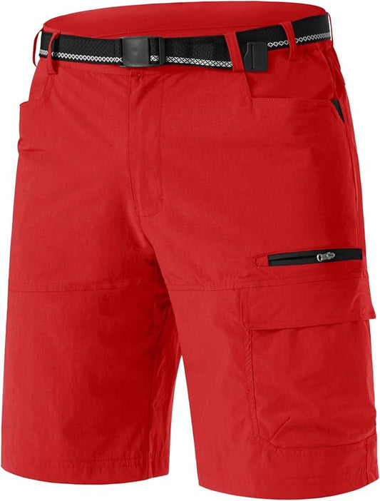 TACVASEN Men's Summer Outdoor Shorts Quick Dry Cargo Casual Work Hiking Shorts (NO Belt)