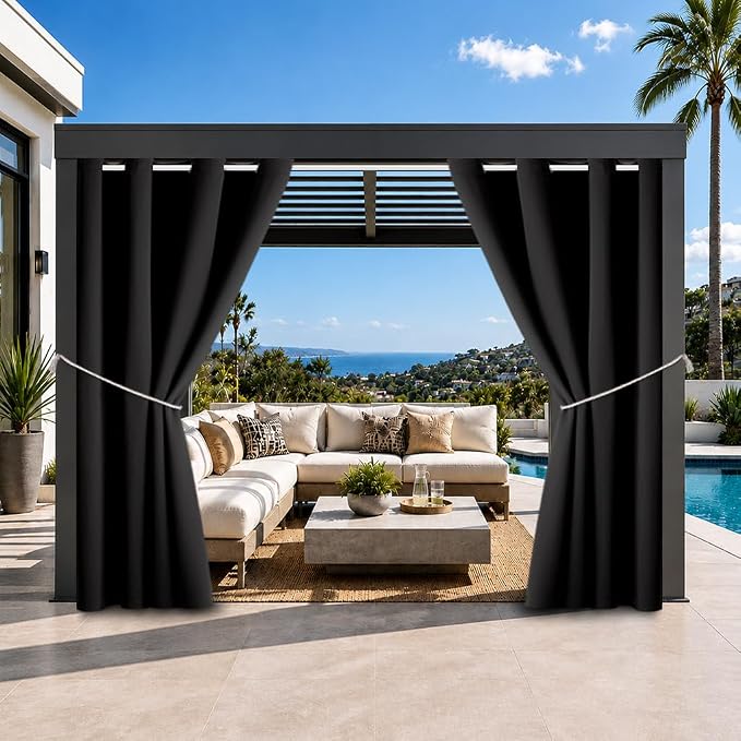 Waterproof Outdoor Curtain W52 x L84 by DivaenCamino