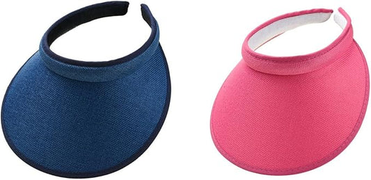 Cloth Covered Slip-On Visor for Women, Adjustable Cap Sports Sun Visors for Men