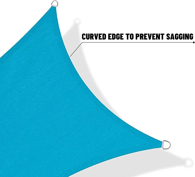 SUNNY GUARD 20' x 20' Rectangle Shade Sail 95% UV Block Outdoor Canopy | Sun - Image 7