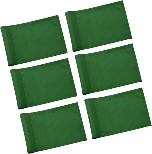 KINGTOP Solid Golf Flag All 8x6 Inch - 420D Nylon, Tube Inserted - Mini Putting Green Flags for Backyard Practice