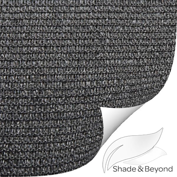 Shade&Beyond Rectangle Sun Shade Sail 08'X12' Permeable Canopy Dark Grey - Image 8