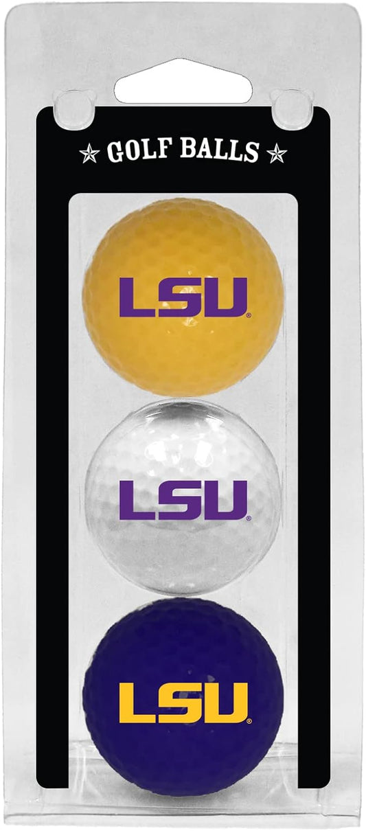 Team Golf NCAA Regulation Size Golf Balls, 3 Pack, Full Color Durable Team Imprint