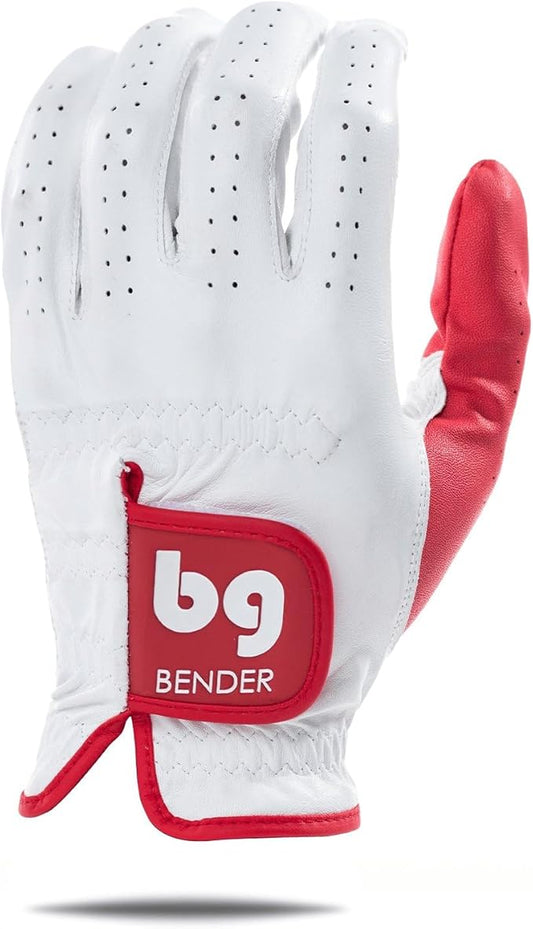 BG Bender - Mens Golf Glove, Durable Leather Golf Gloves, Unique Golf Gloves