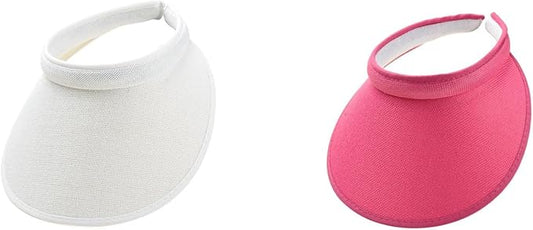 Cloth Covered Slip-On Visor for Women, Adjustable Cap Sports Sun Visors for Men